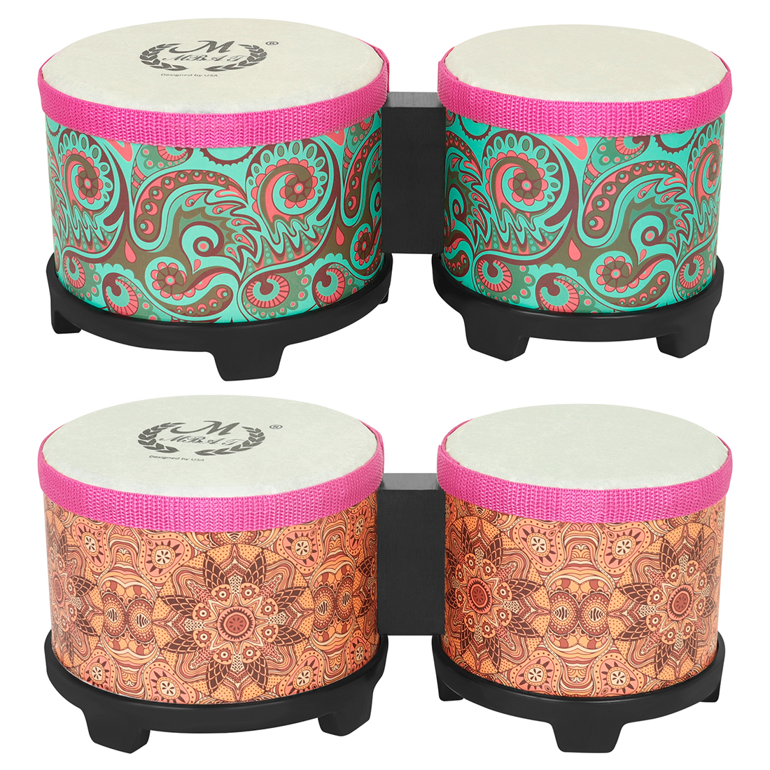 Bongo Drum Set - Bongo Drum 5+6 Inch Connected Hand