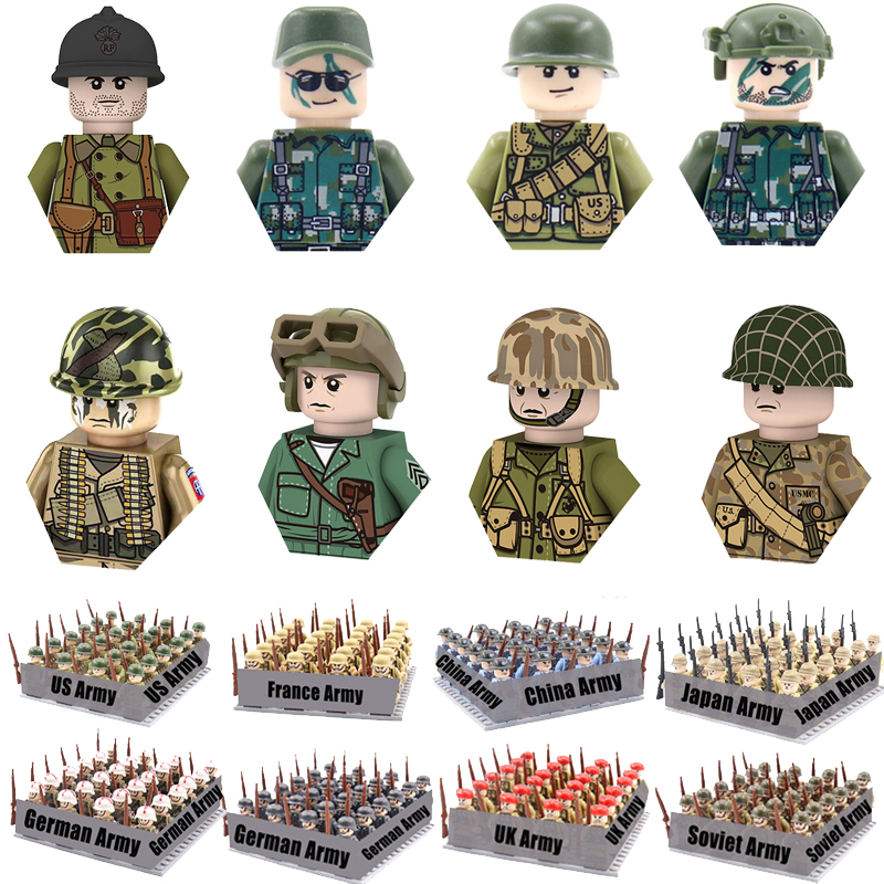 Bagpipe Practice Chanter - WW2 24pcs/Lot Military Soldiers Building Blocks