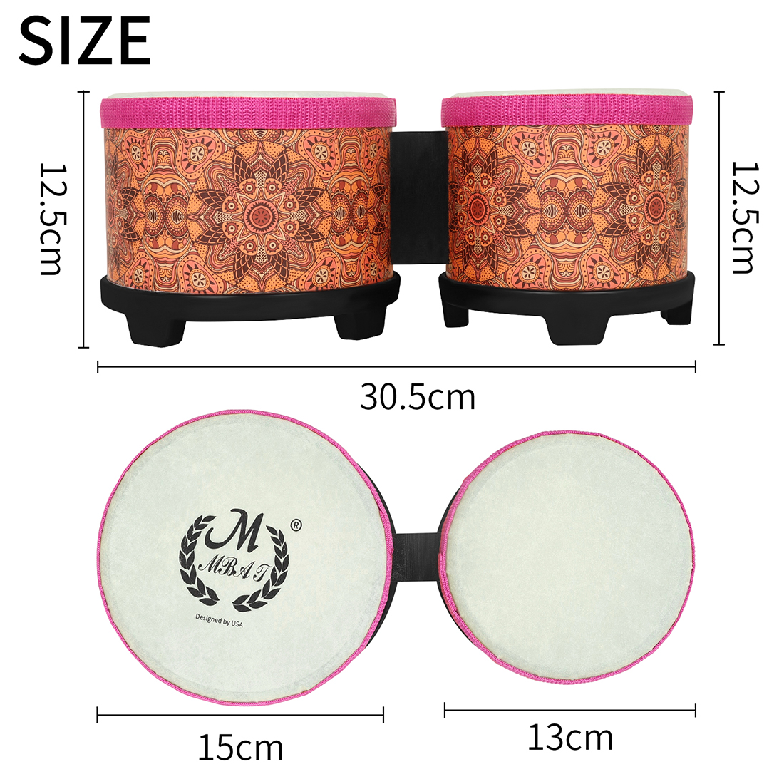 MBAT 4 +5 Inch Bongos Drum Set - مراجعة Bongo Drum Set وسعره