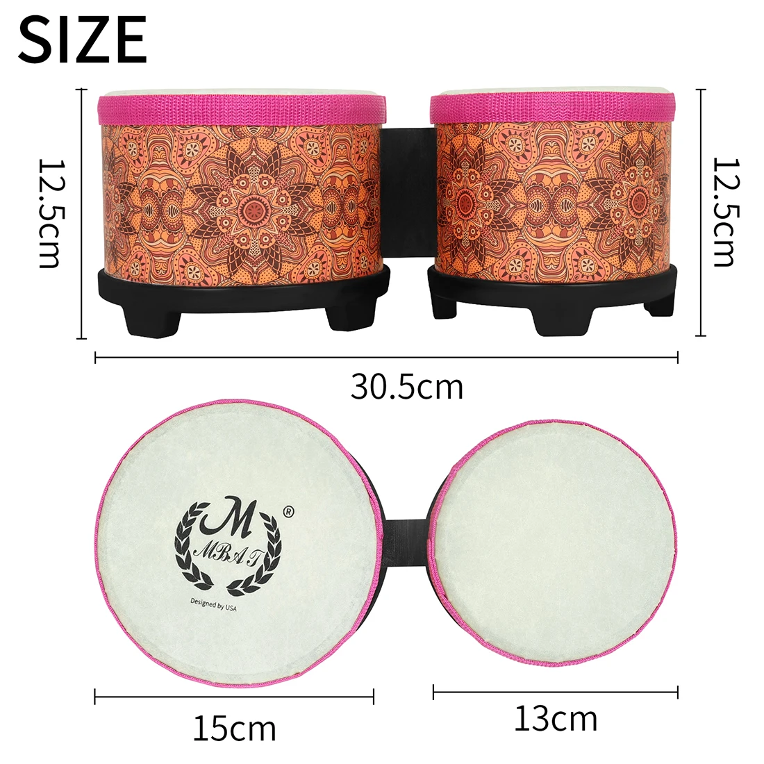 Portable 5+6 Inch Bongos Drum  - مراجعة Bongo Drum Set وسعره