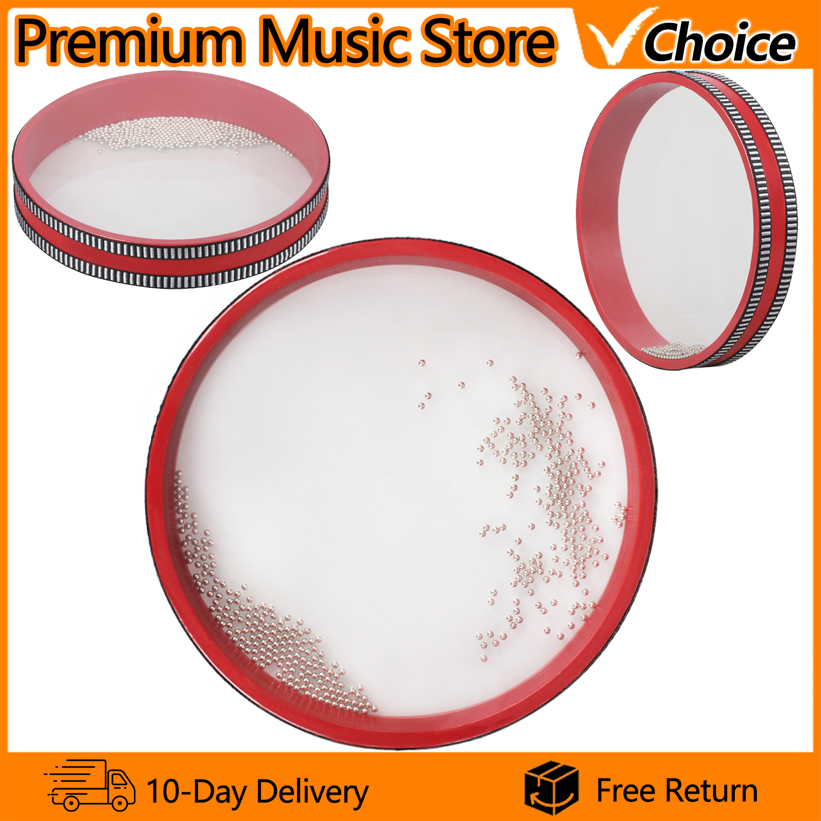 Orff 8-Inch Iron Sand Grain Re - مراجعة Ocean Drum Wave وسعره