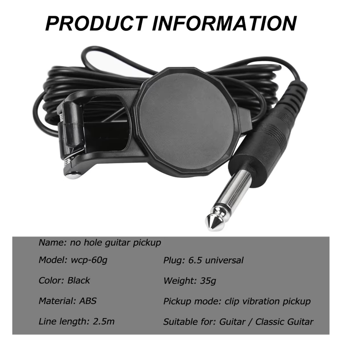 Audio Jack Clip On Pickup/2.5  - مراجعة Musical Instrument Types وسعره