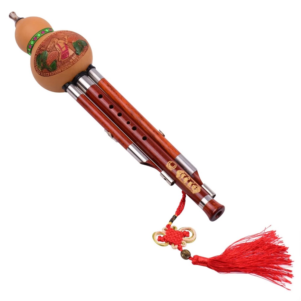 3-Tone C Key Hulusi Gourd Flut - مراجعة Musical Instruments وسعره