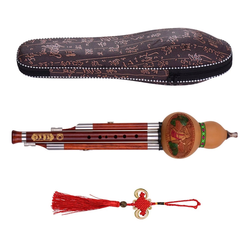 3-Tone C Key Hulusi Gourd Flut - مراجعة Musical Instruments وسعره