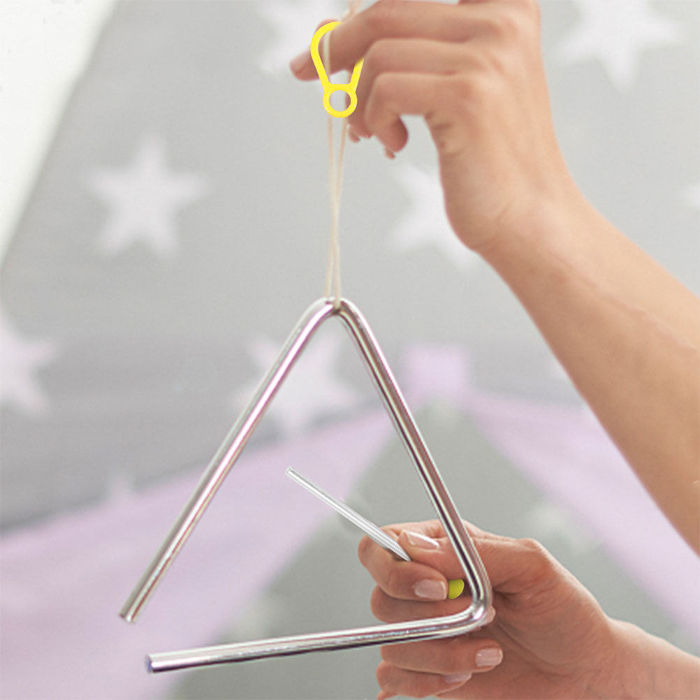 2Pcs Triangle Iron Mallets Sty - مراجعة Musical Instrument Triangle وسعره