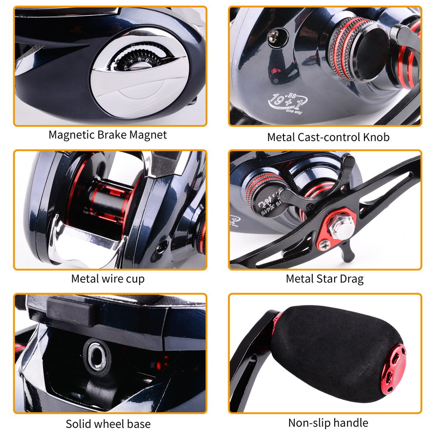 8.0:1 19+1BB Fishing Reel Left - مراجعة Ocean Drum Wave وسعره
