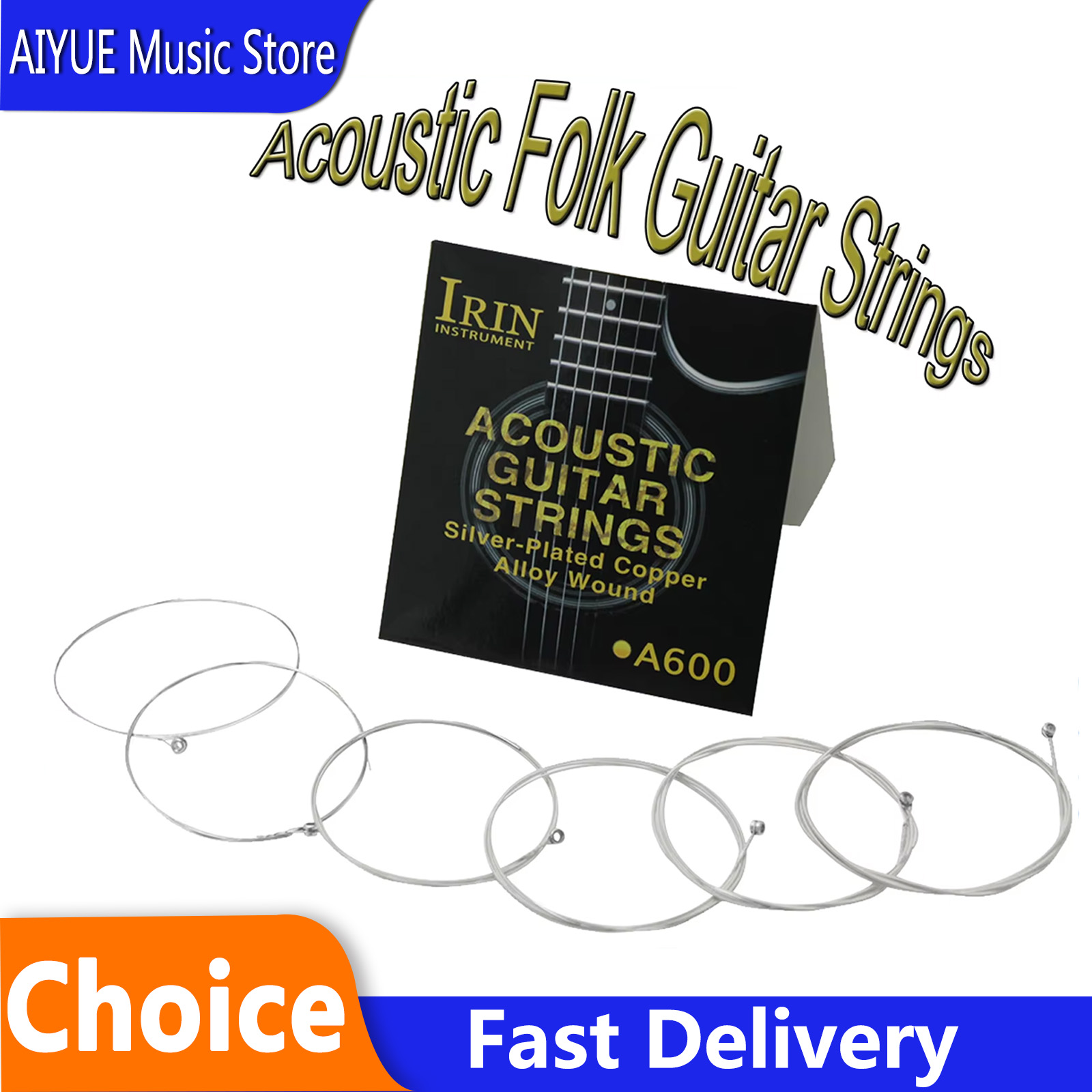 IRIN A600 Acoustic Folk Guitar - مراجعة Musical Instrument Strings وسعره