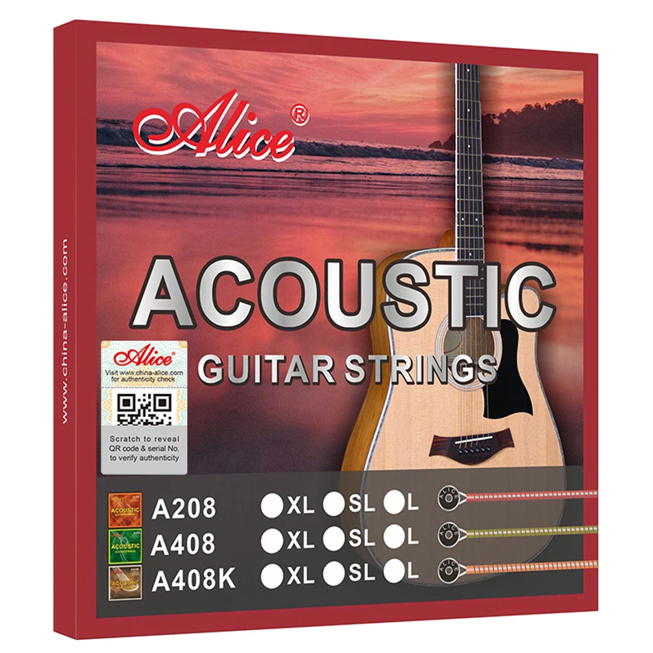Alice A408  Full set Acoustic  - مراجعة Musical Instrument Strings وسعره