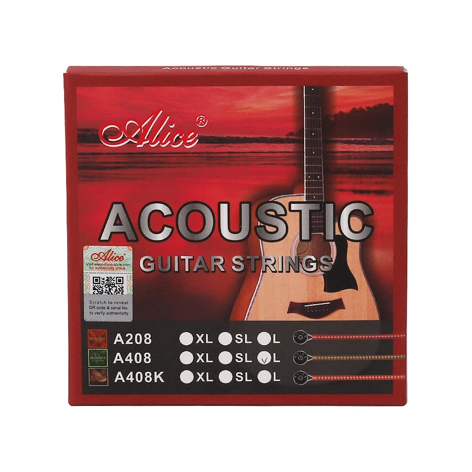 Alice A408  Full set Acoustic  - مراجعة Musical Instrument Strings وسعره