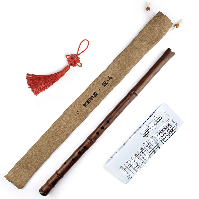 Vertical RedWood Flute G Key 8 - مراجعة Shakuhachi Bamboo Flute وسعره