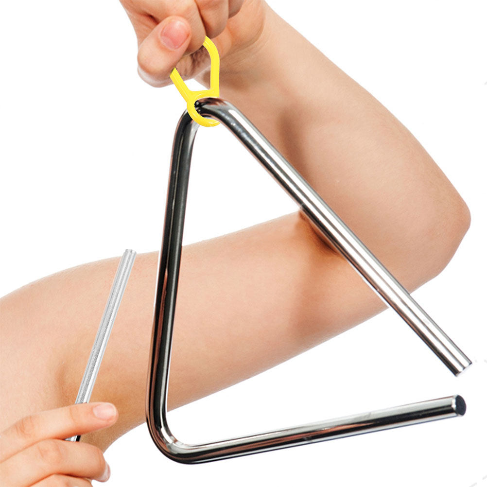 2Pcs Triangle Iron Percussion  - مراجعة Musical Instrument Triangle وسعره