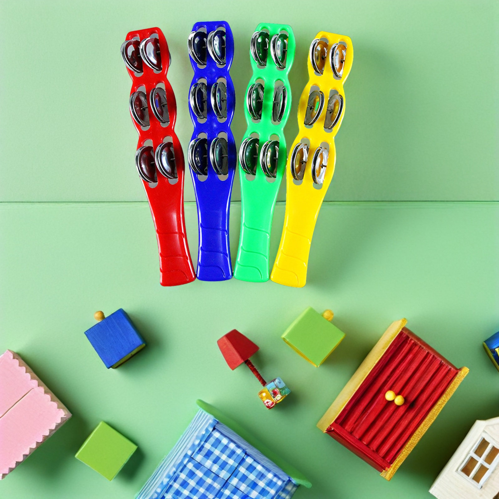 4Pcs Jingle Stick Plastic Musi - مراجعة Musical Instruments Game وسعره
