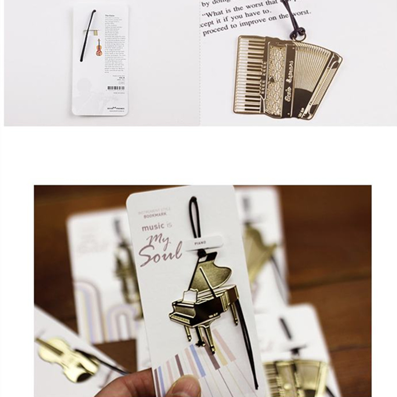 6pcs Music Metal Bookmark Gold - مراجعة Musical Instrument Veena وسعره