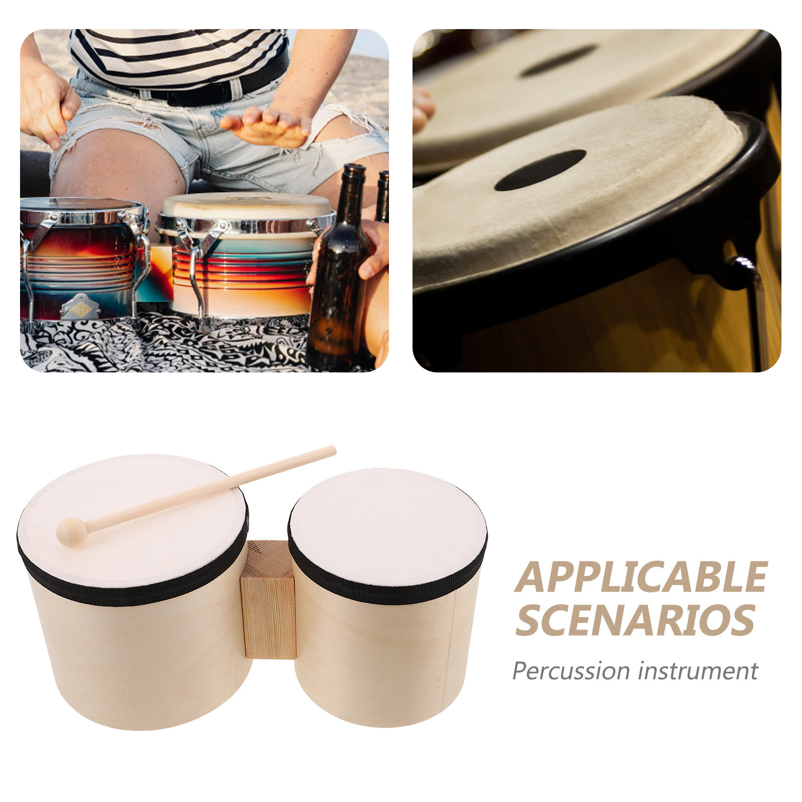 1Sets Wooden Bongos Drum Set 5 - مراجعة Bongo Drum Set وسعره