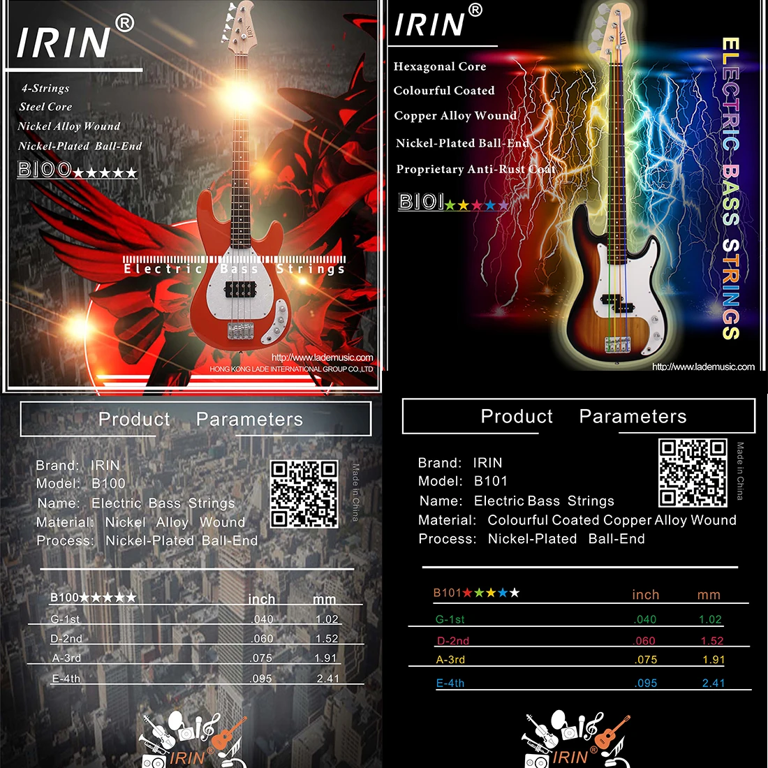 IRIN Electric Bass Strings Pro - مراجعة Musical Instrument Strings وسعره