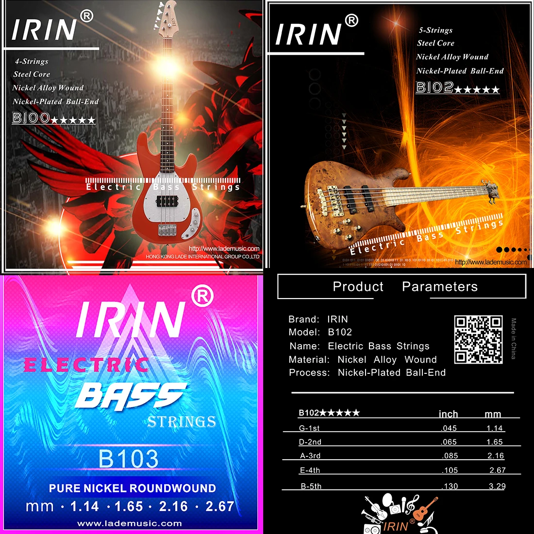 IRIN Electric Bass Strings Pro - مراجعة Musical Instrument Strings وسعره