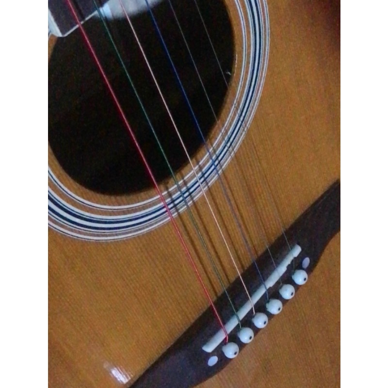 Wooden Acoustic Guitar Second  - مراجعة Musical Instrument Strings وسعره