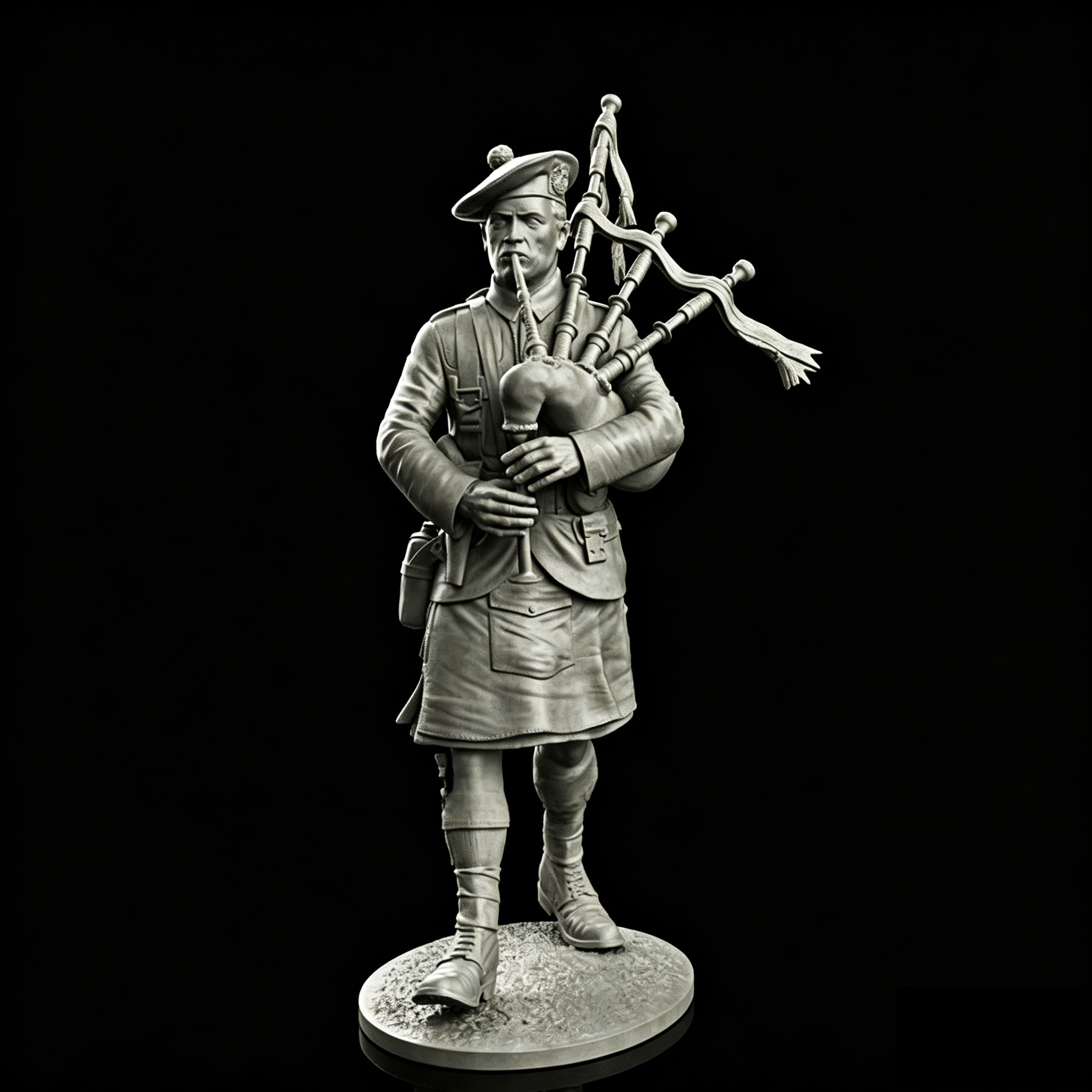 resin soldier model GK Scottis - مراجعة Bagpipe Practice Chanter وسعره