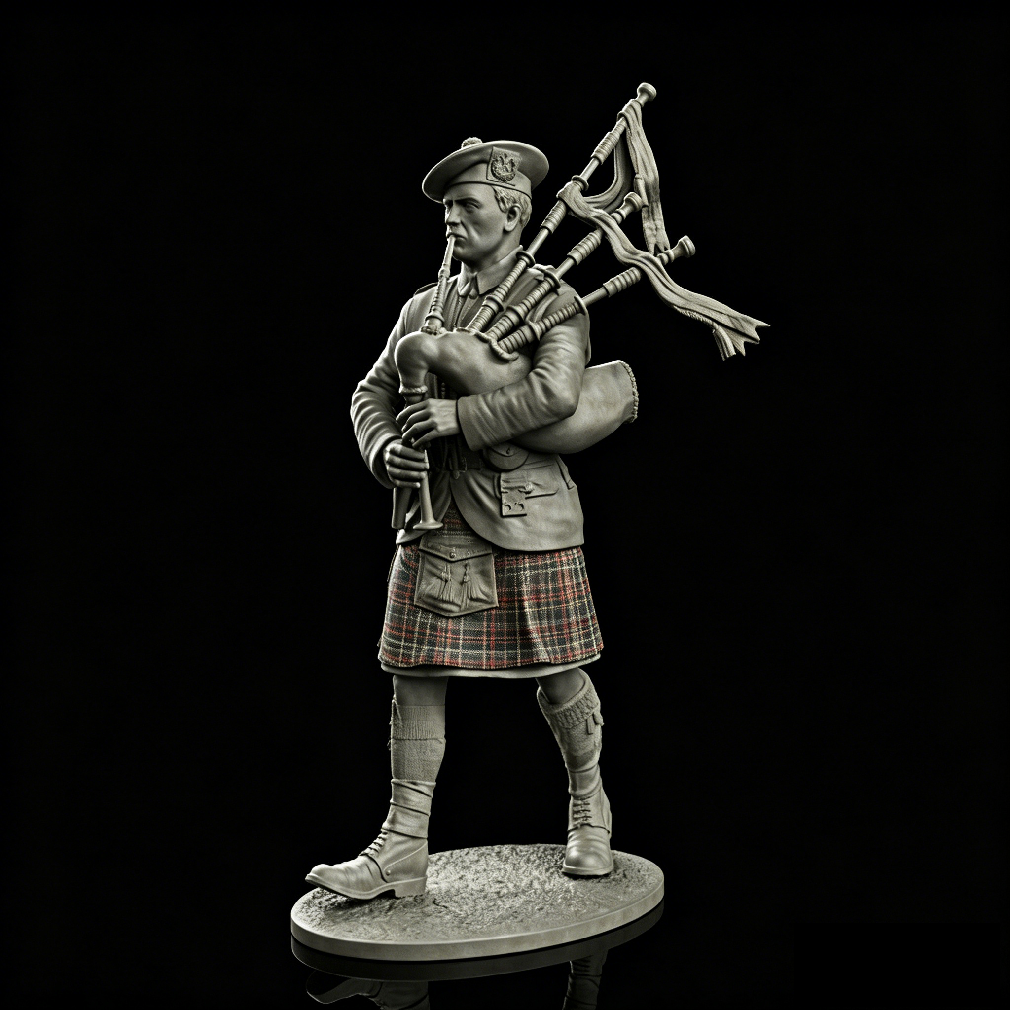 resin soldier model GK Scottis - مراجعة Bagpipe Practice Chanter وسعره