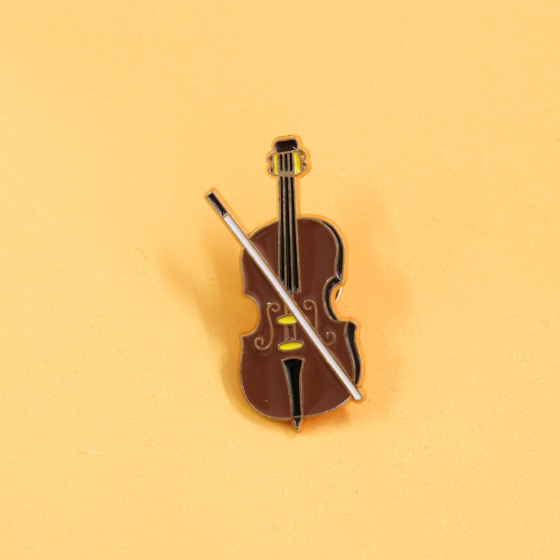 Cartoon Violin Enamel Pin Badg - مراجعة Musical Instrument Veena وسعره