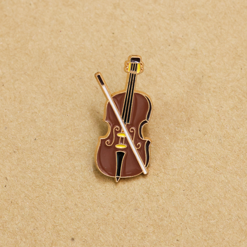 Cartoon Violin Enamel Pin Badg - مراجعة Musical Instrument Veena وسعره